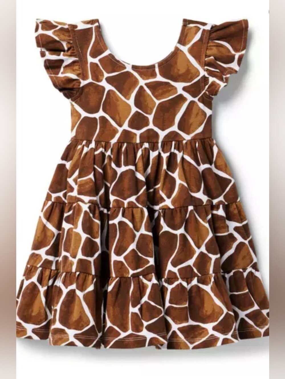 Janie & Jack Giraffe Flutter Sleeve Dress
